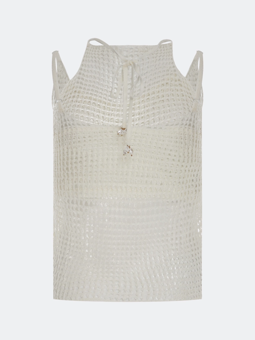 Двойной ажурный топ