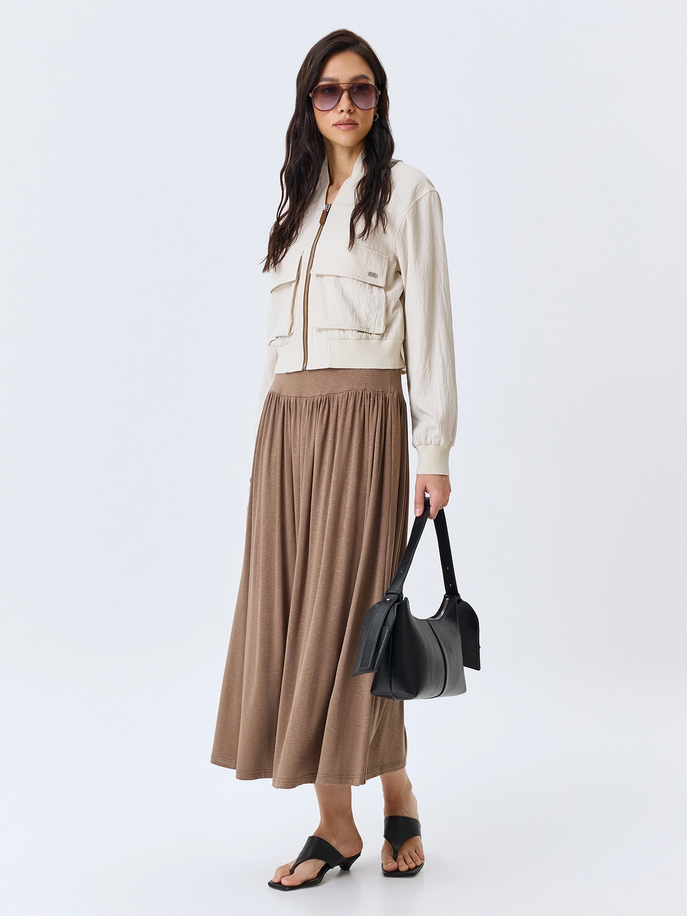 Свободная юбка в мягкую складку SAVAGE