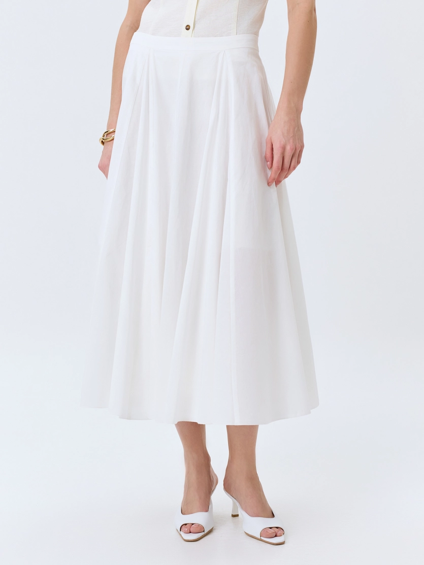 Пышная юбка-миди из 100% хлопка