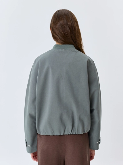 Укороченный бомбер из 100% хлопка