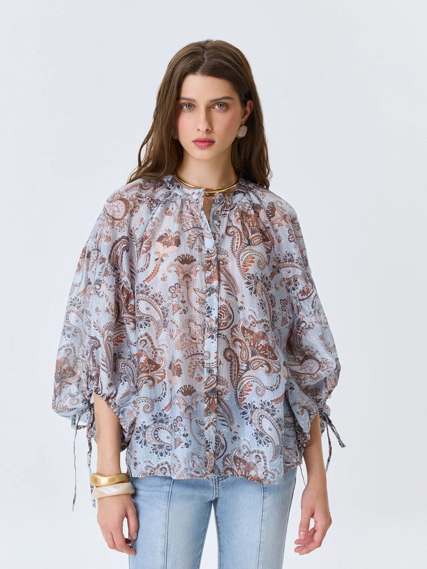 Романтичная блузка с принтом "Пейсли"