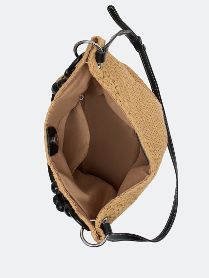 Плетеная сумка с акцентной ручкой