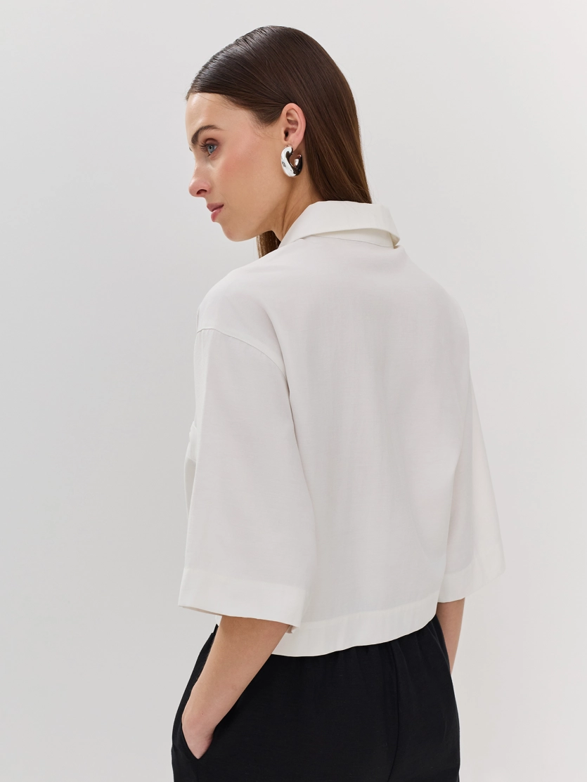 Укороченная Oversize блузка