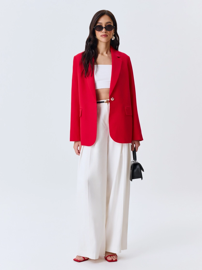 Широкие брюки с акцентными складками