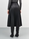 Юбка-плиссе из экокожи