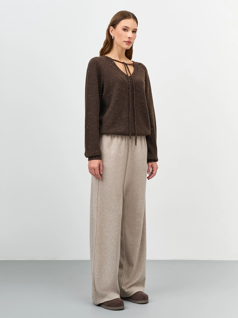 Джемпер с мерцающим люрексом 