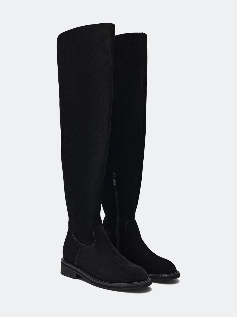 Ботфорты из замши