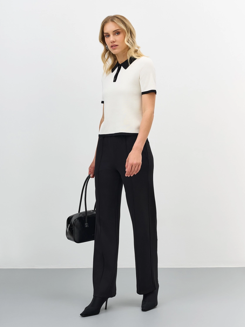 Трикотажные брюки с мягкими стрелками