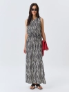 Платье-макси с монохромным принтом