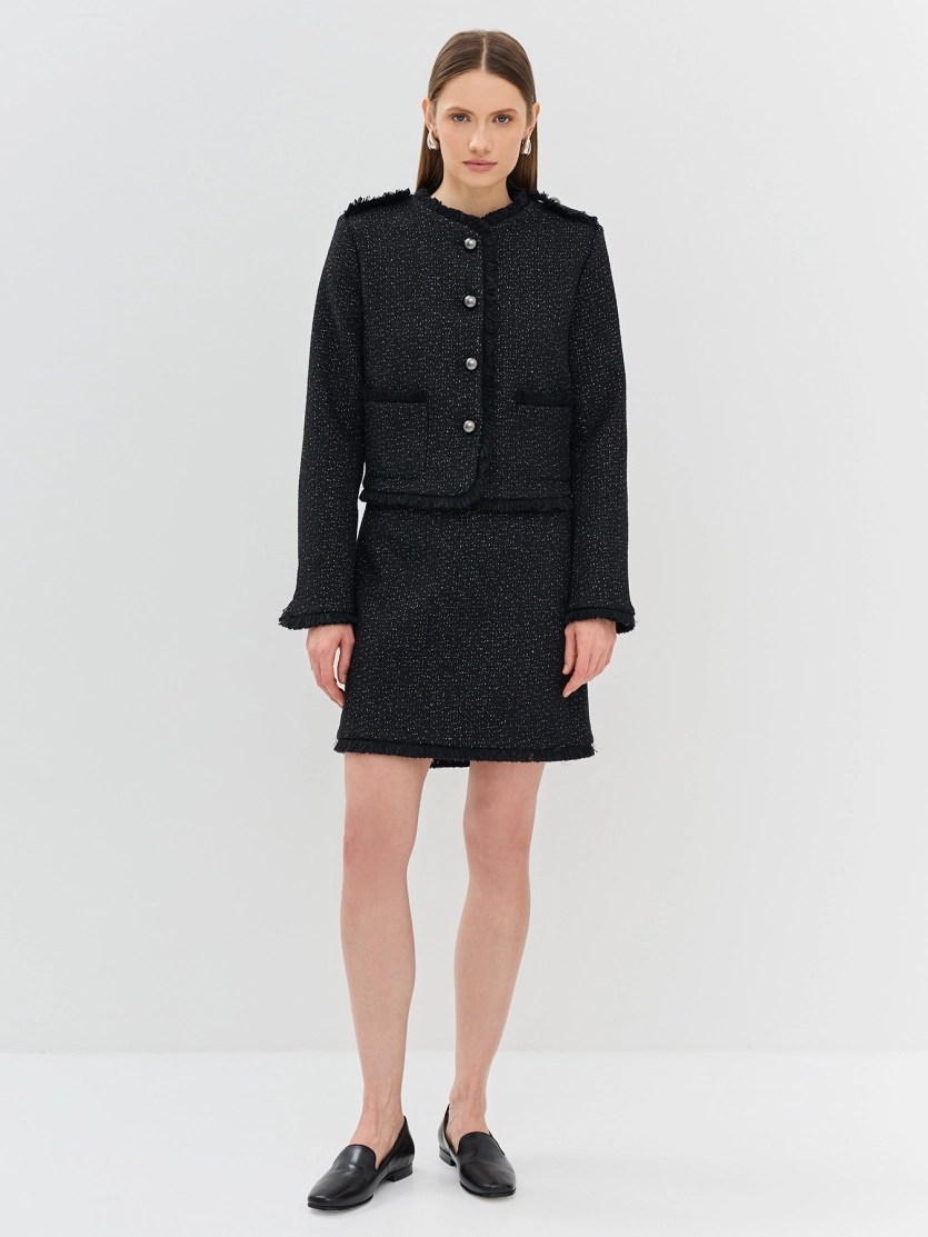  Юбка-мини из твида