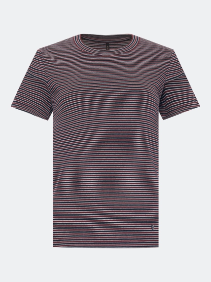 Приталенная футболка в полоску
