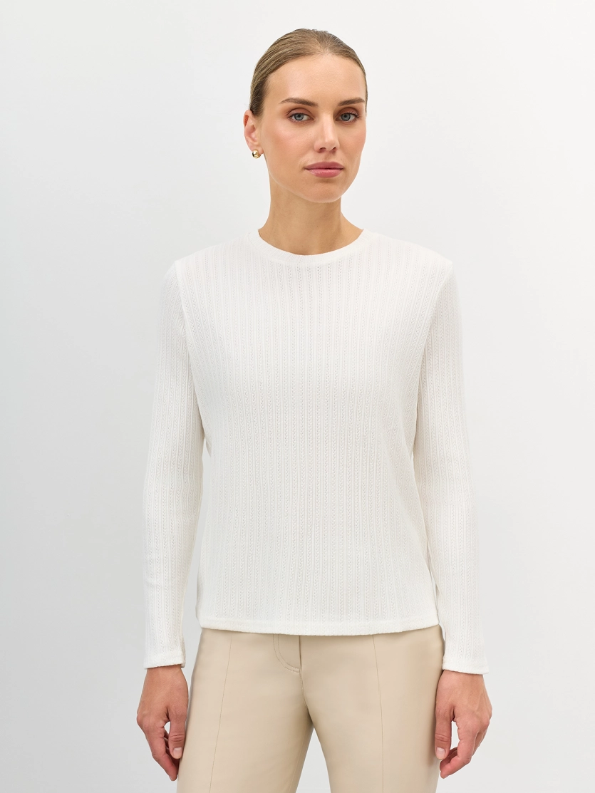 Лонгслив из ажурного трикотажа