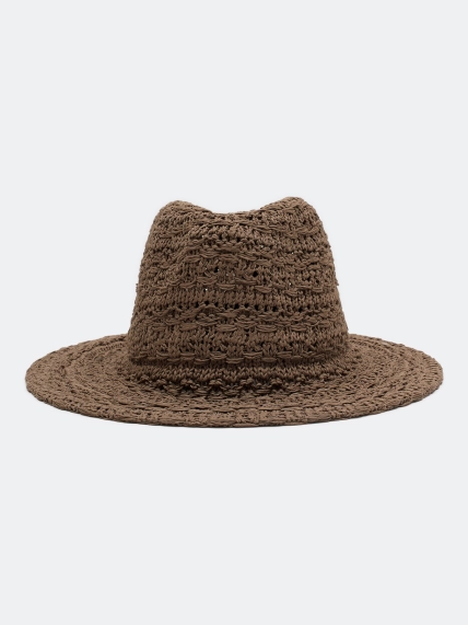 Плетеная шляпа с прямыми полями