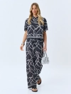 Брюки с абстрактным принтом