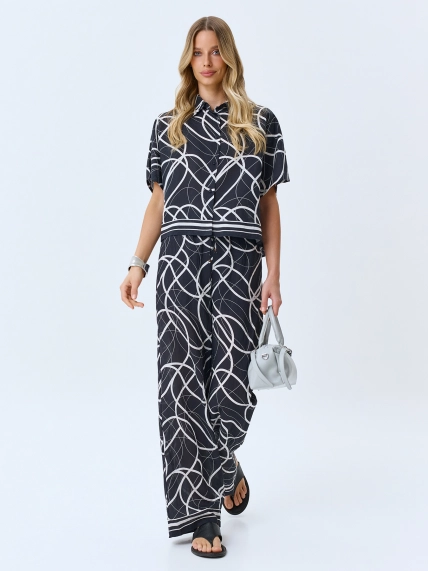 Брюки с абстрактным принтом