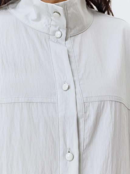 Жакет из тенселя с высоким воротником