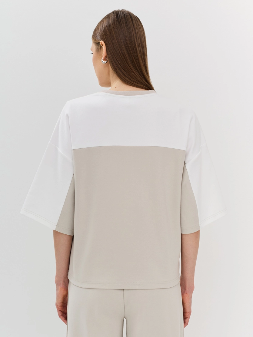 Oversize джемпер с шрифтовой аппликацией