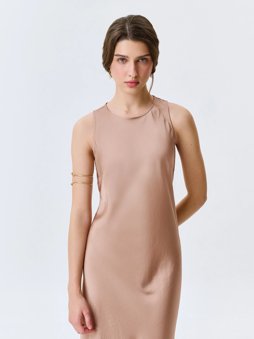 Сатиновое платье из смесовой вискозы