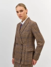 Двубортный жакет в клетку