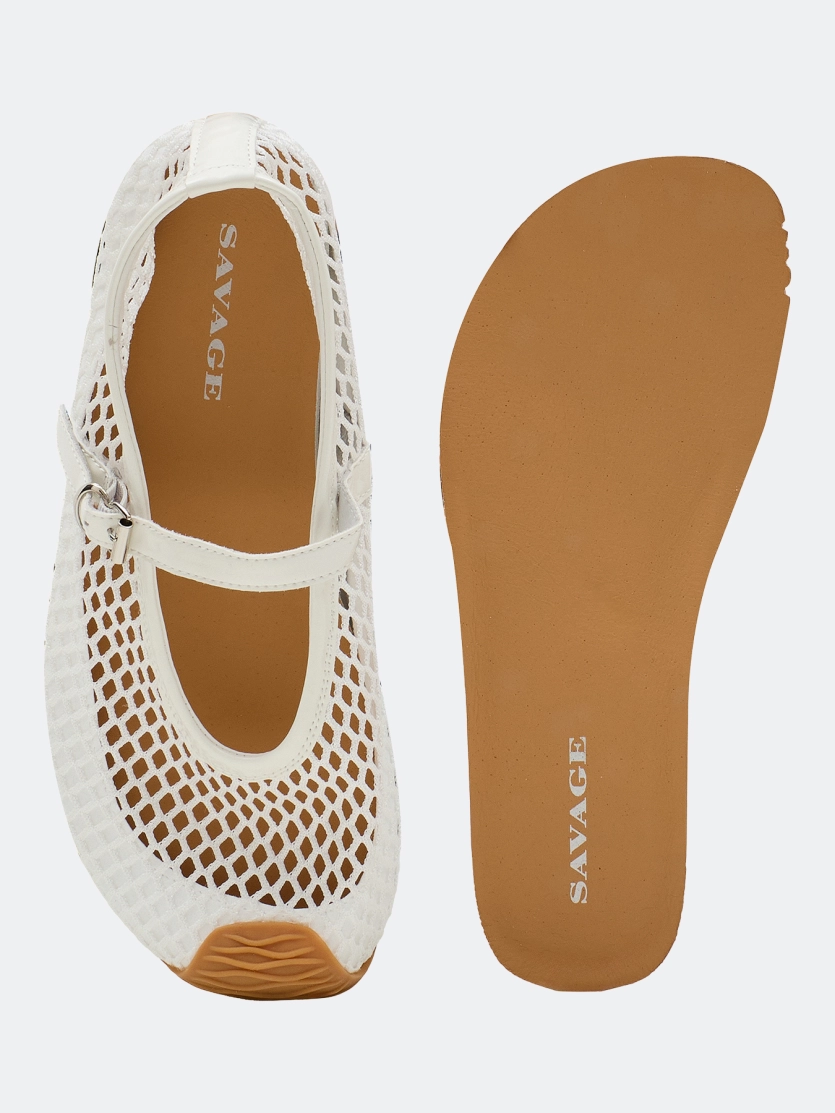 Ажурные балетки в спортивном стиле