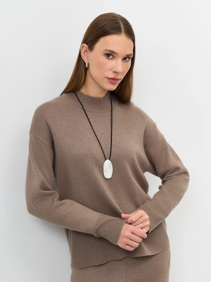 Свободный свитер с шерстью