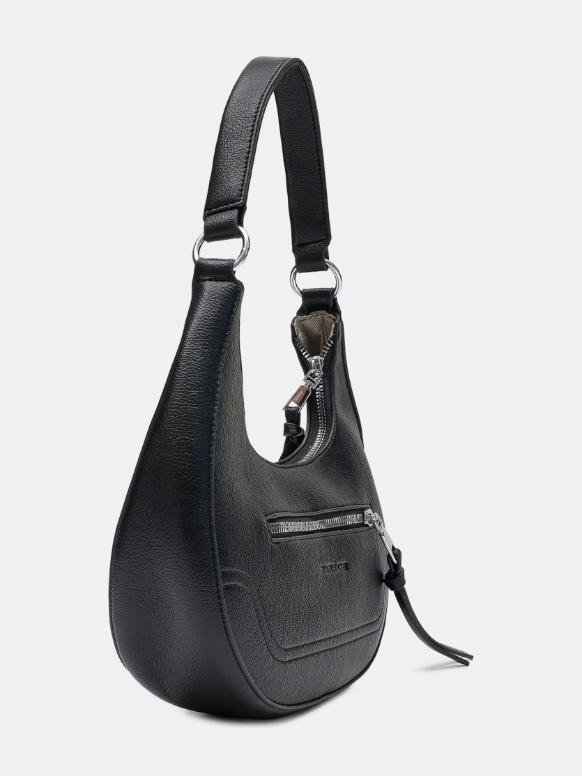 Сумка-багет из мягкой эко кожи