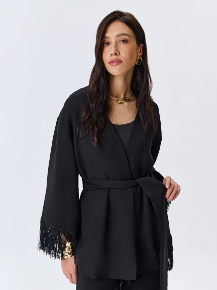Жакет-кимоно с бахромой