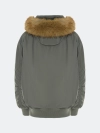 Oversize бомбер с меховым капюшоном