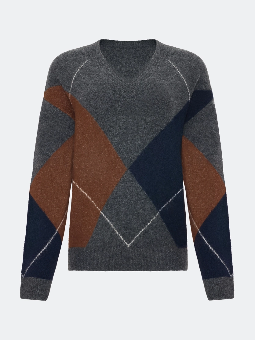 Свитер с узором "аргайл"