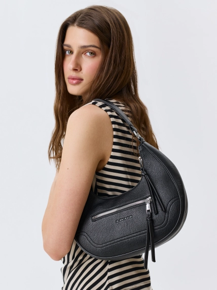 Сумка-багет из мягкой эко кожи