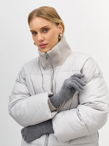 Удлиненные перчатки с шерстью