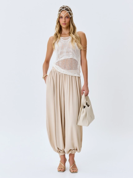 Хлопковые брюки-шаровары