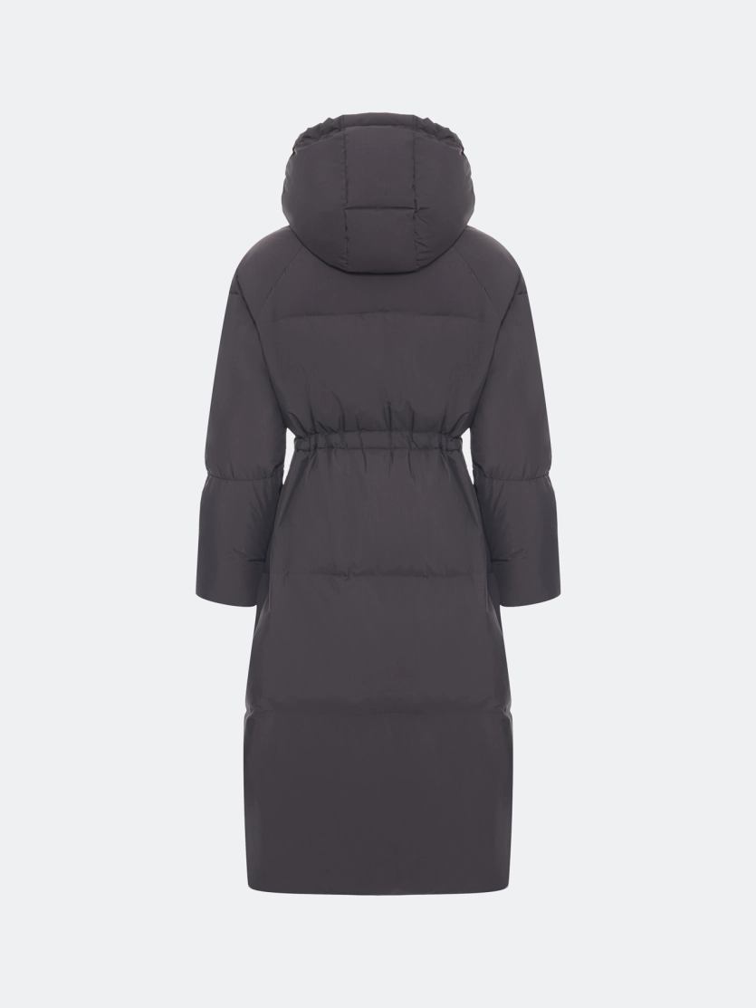 Пуховик из нейлона с крэш эффектом