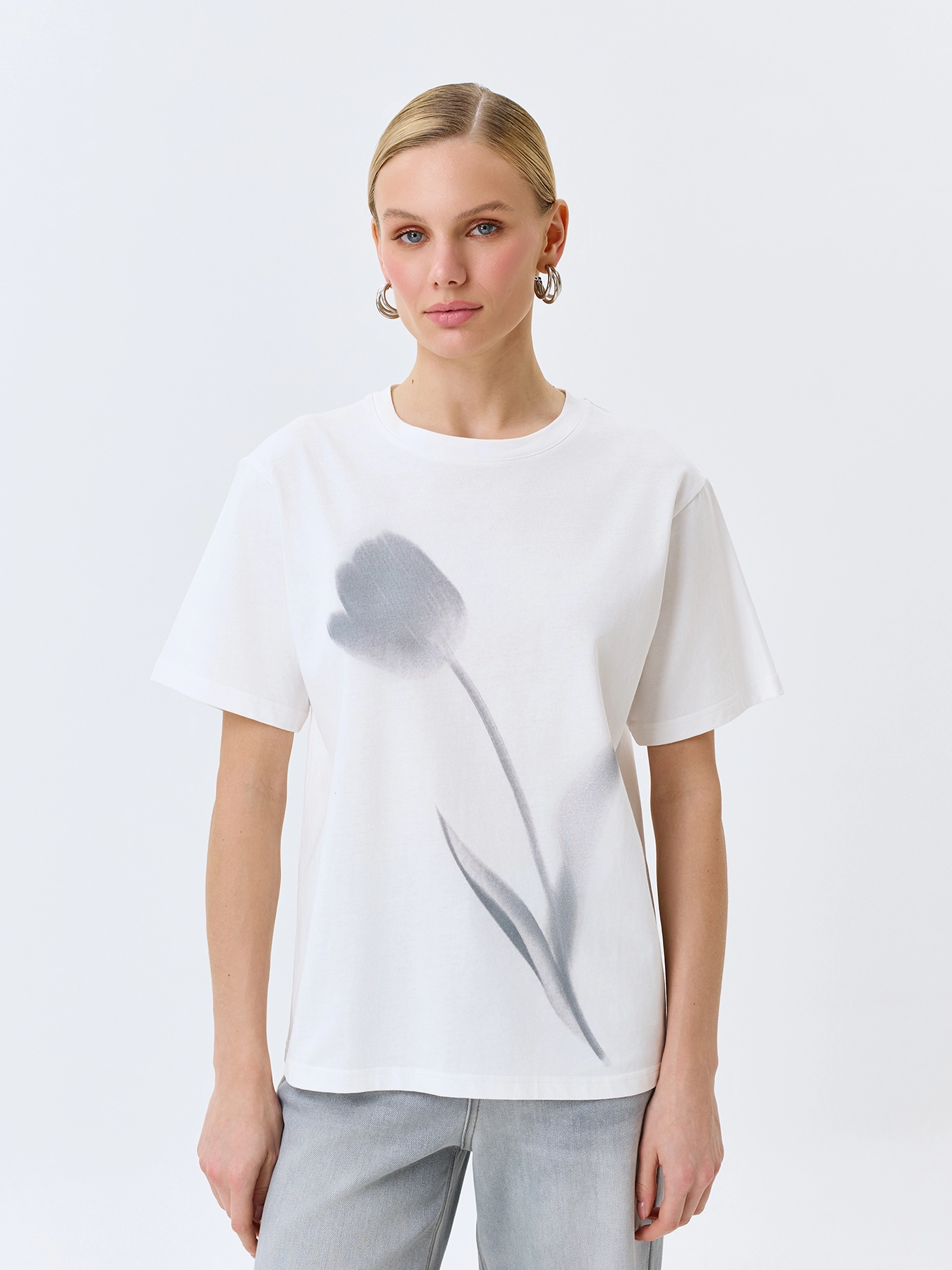 Футболка с акварельным принтом SAVAGE