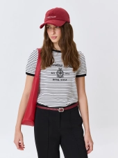 Футболка в полоску с вышивкой