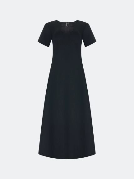 Платье-миди с акцентными ремешками