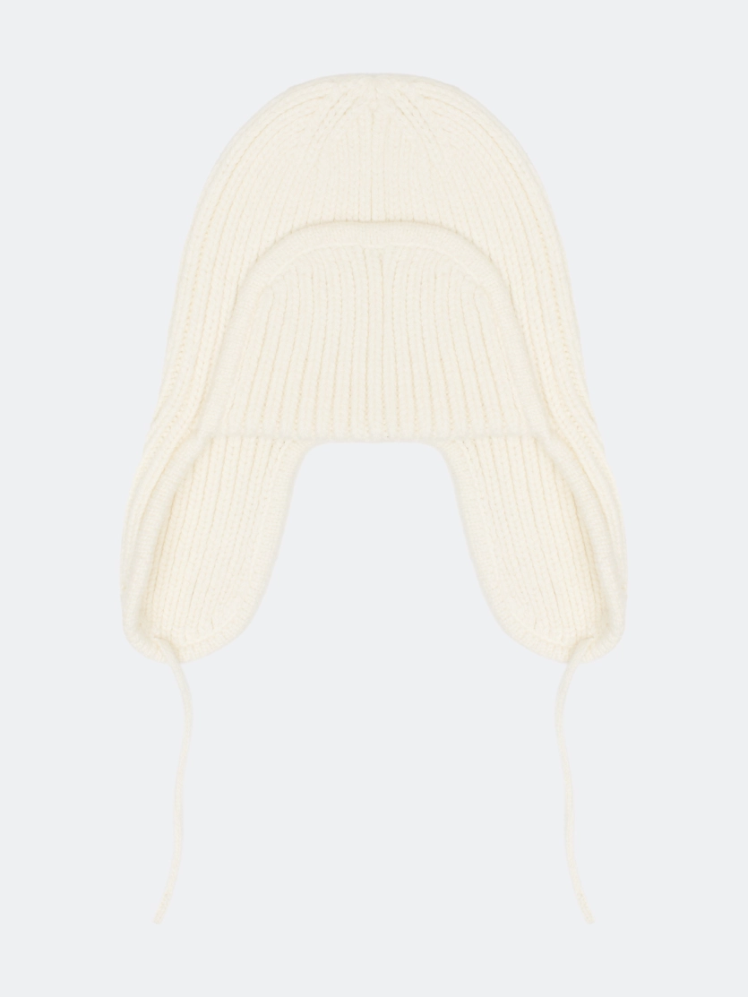 Вязаная шапка-ушанка