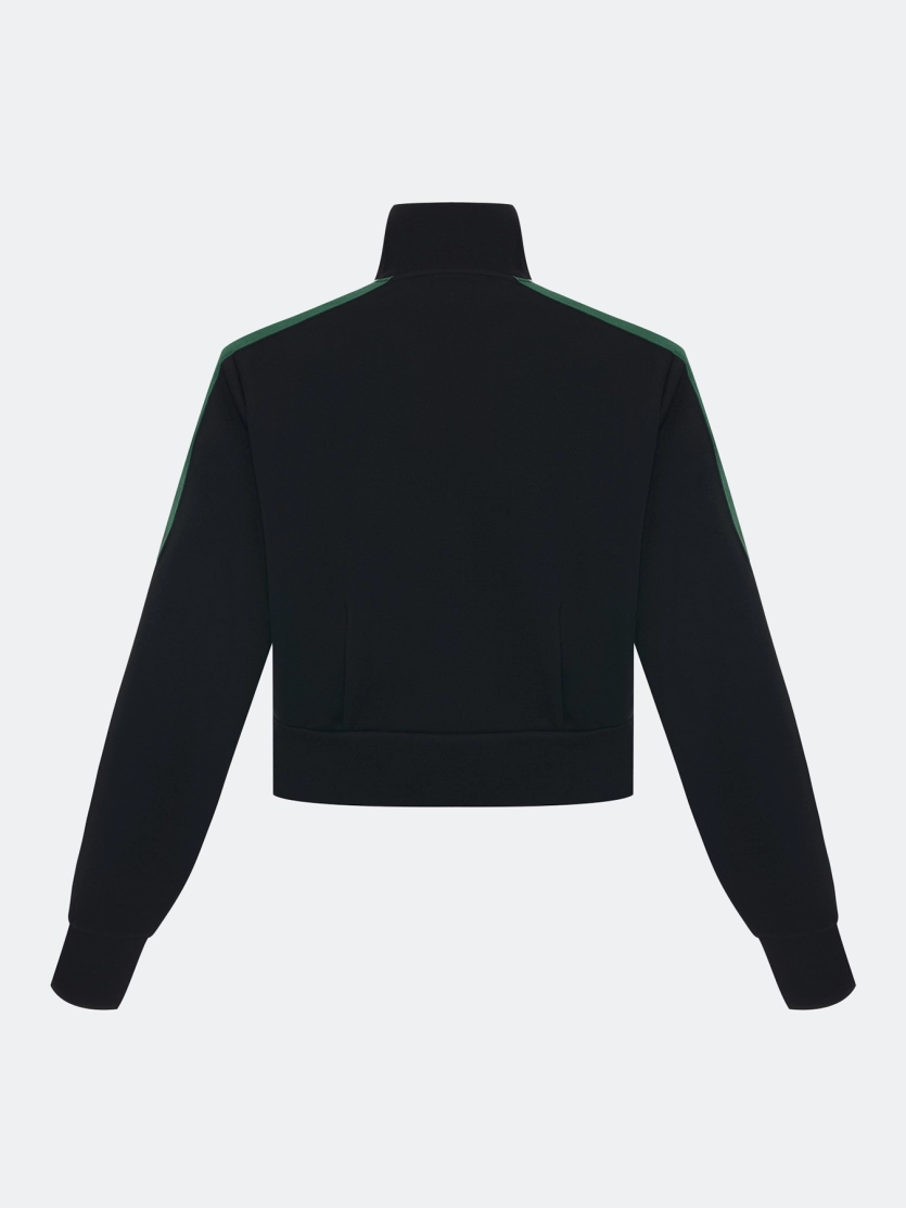 Трикотажный бомбер в спортивном стиле