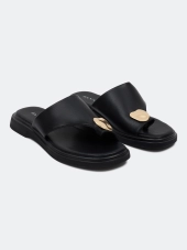 Кожаные сабо на высокой подошве