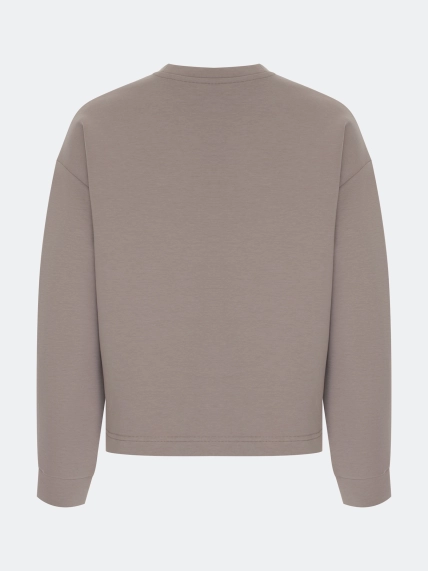 Oversize свитшот с деликатной вышивкой