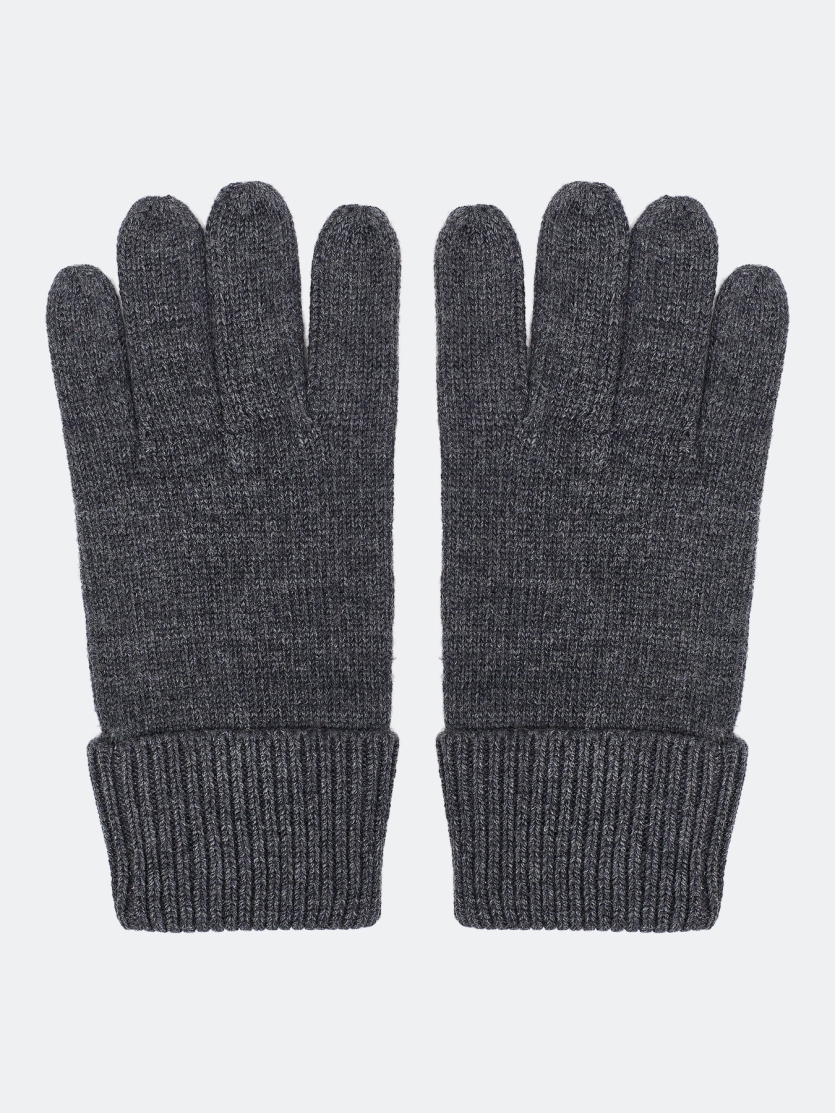 Вязаные перчатки с шерстью