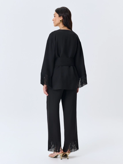 Жакет-кимоно с бахромой