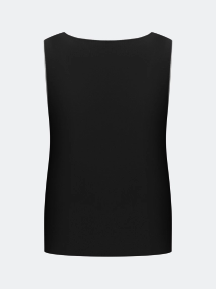 Топ из вискозы с контрастным кантом