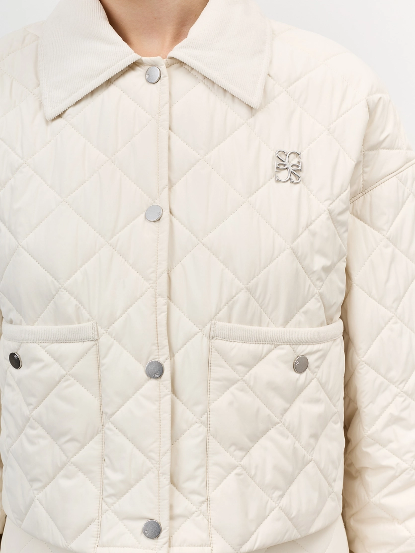 Стеганый укороченный жакет