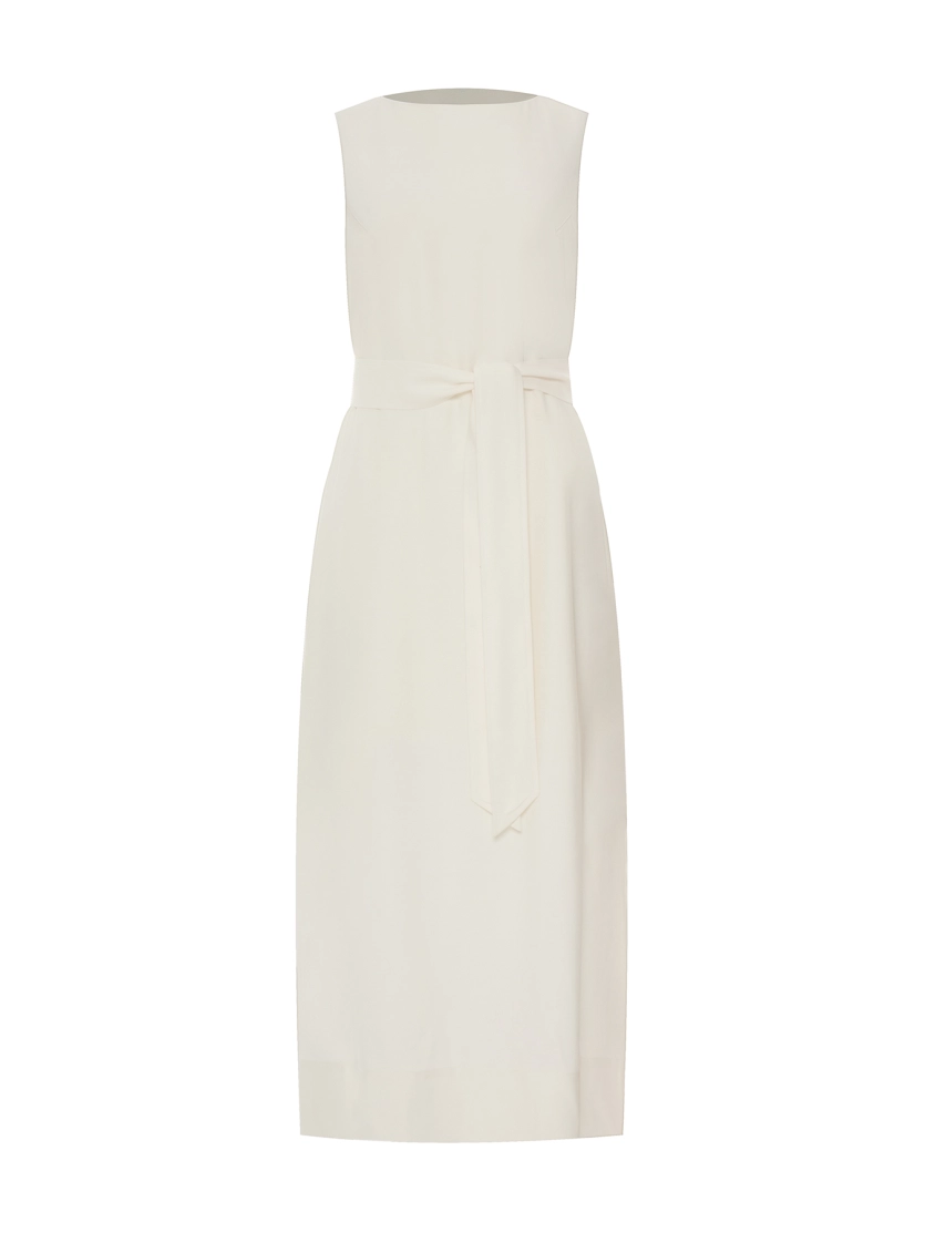 Летнее платье из вискозы с поясом