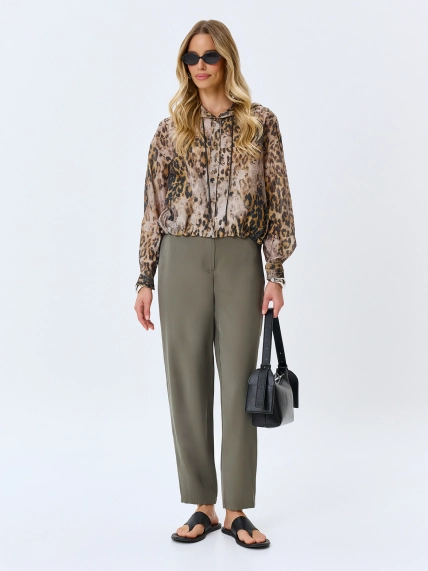 Зауженные брюки из вискозы