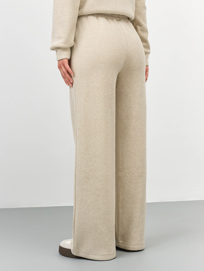 Теплые широкие брюки