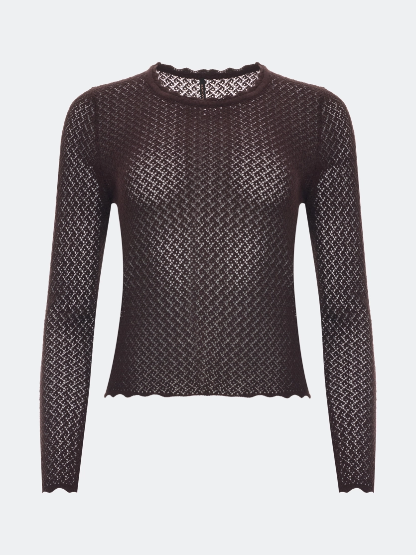 Ажурный полупрозрачный джемпер 