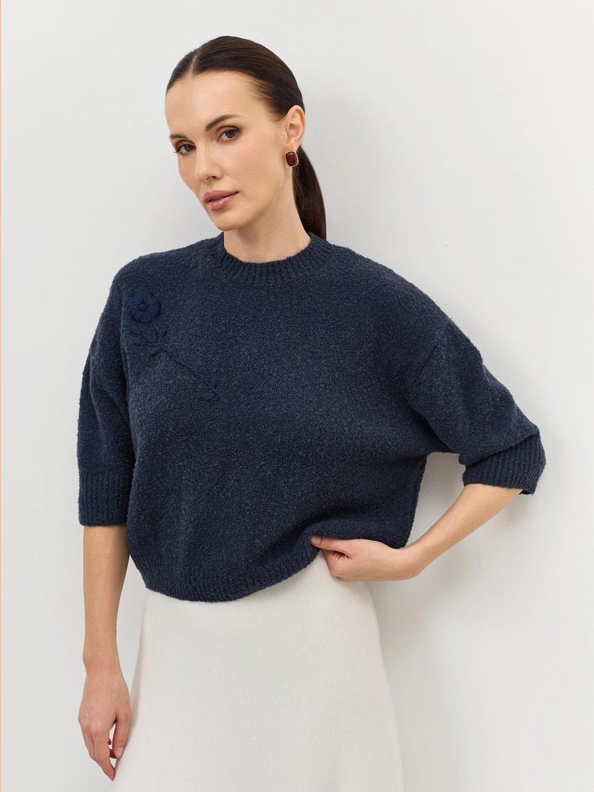 Джемпер из пряжи с эффектом букле