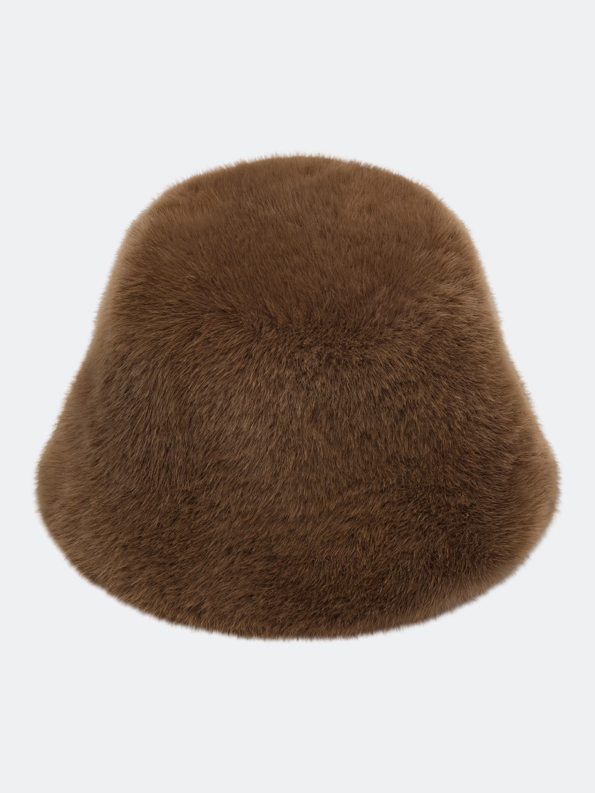 Шляпа клош из плюшевого искусственного меха